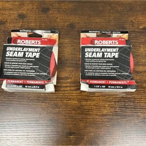 Roberts Underlayment Seam Tape 1‎ 7/8" x 100' Permanent Moisture Resistant NEW!